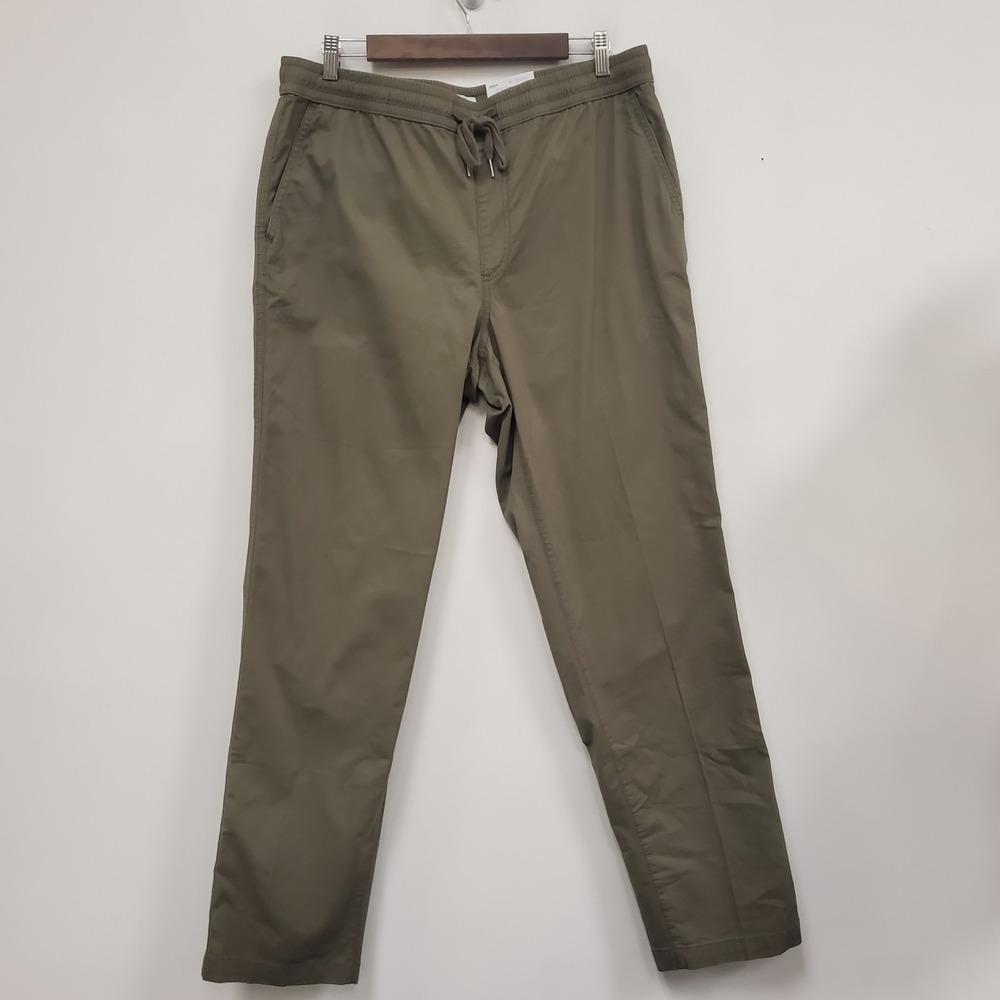 Sonoma Womens The Everyday Pull On Pant Size L Dusty Olive Green Straight Leg